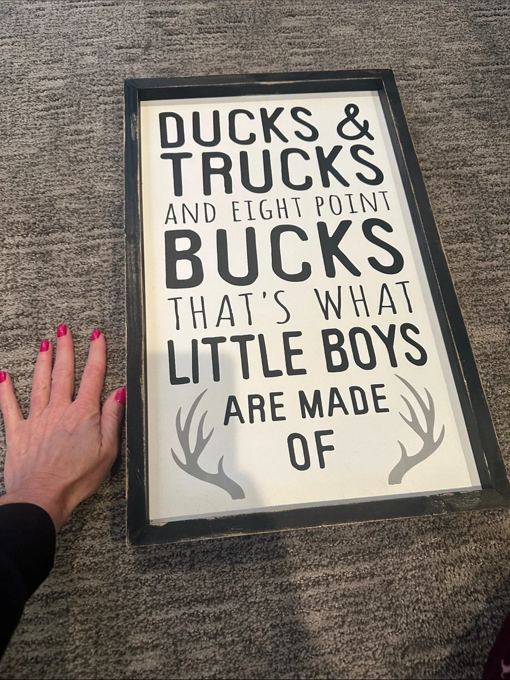 Hobby Lobby Rustic 'Ducks & Trucks' Boy Wall Sign